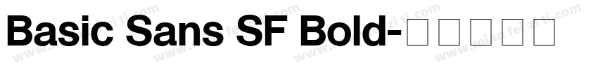 Basic Sans SF Bold字体转换